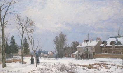 Die Straße von Versailles nach Saint-Germain, Louveciennes, Schneeeffekt